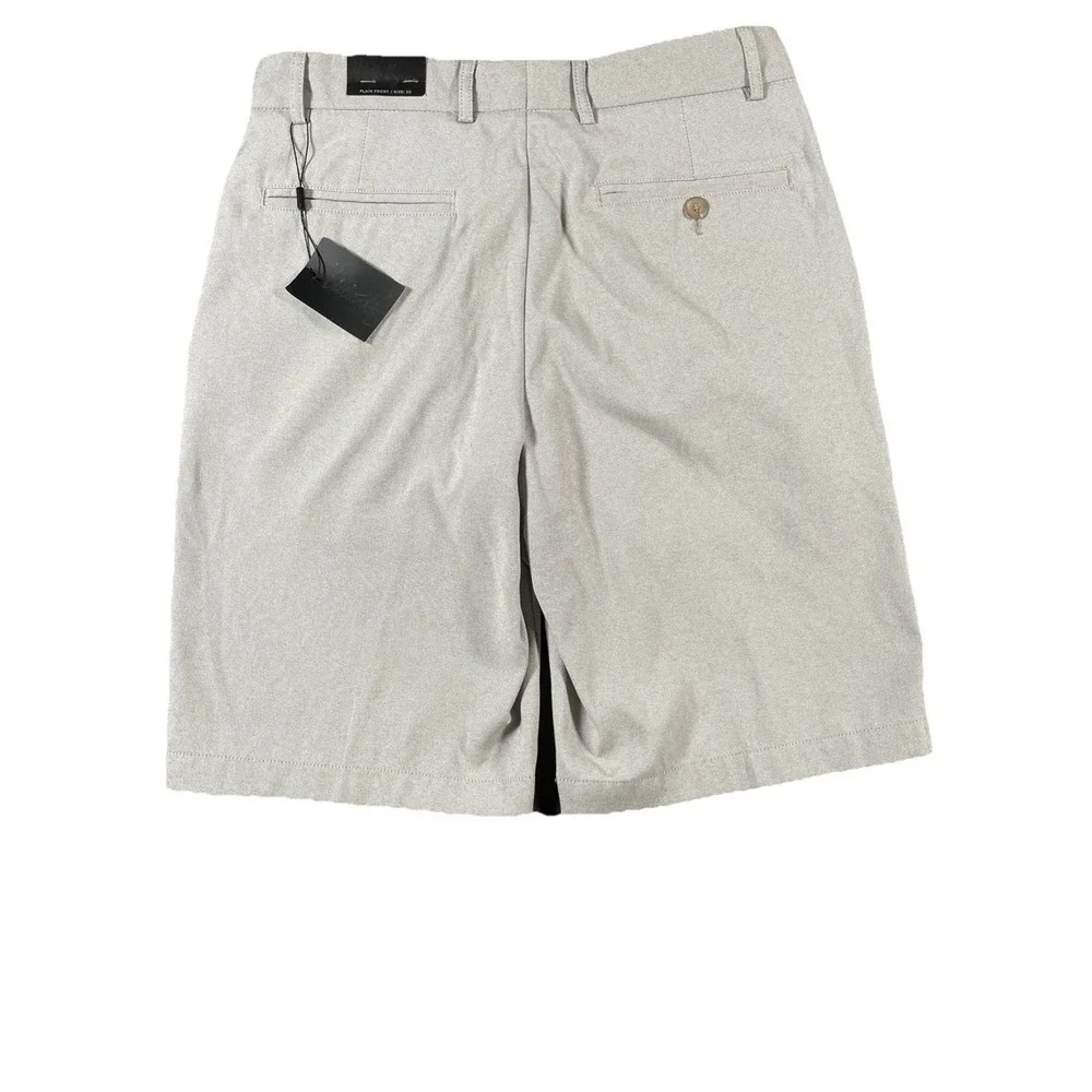 Walter‎ Hagen Oxford Shorts Men Sz 30 Chino Khaki Bungee Golf Athleisure NWT